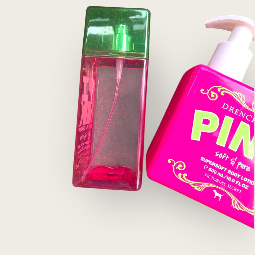 PINK Victoria's Secret EMPTY Lotion And Mist Set Soft & Pure 2009/2010 - Picture 2 of 5